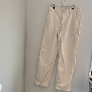 TNA Women’s Cream Straight-Leg Cargo Pants